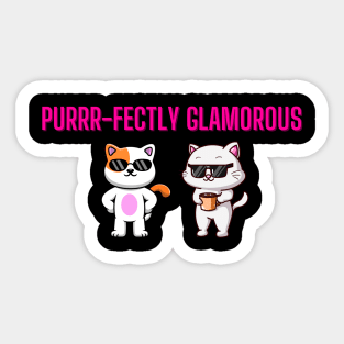 Glamorous Cat Sticker